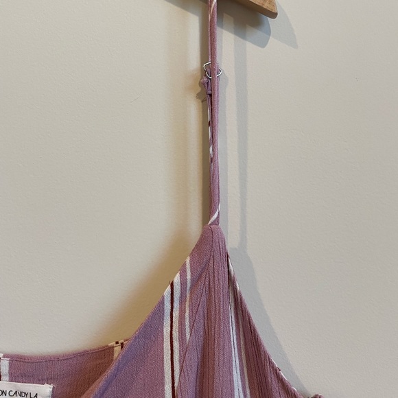 Cotton Candy LA Pink Striped Keyhole Front Mini Dress - Picture 5 of 8